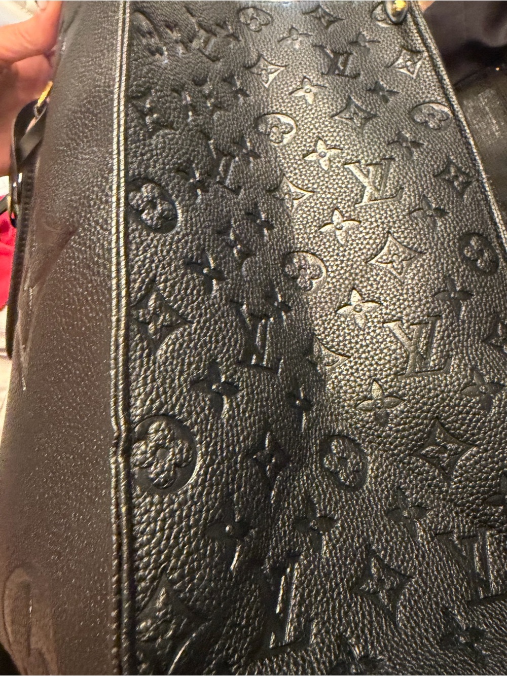 Men's Black Tote Bag with Orange Interior - Picture 8 of 10